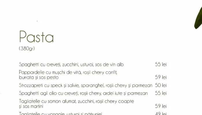 Antica Trattoria -  Meniu - Dumbrăvița