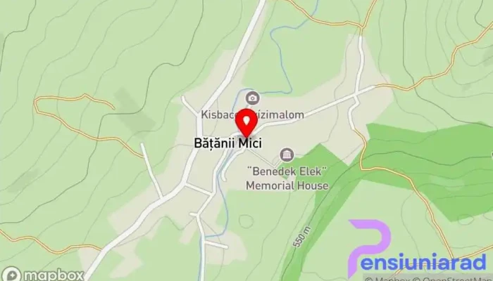 Batanii Mici Hartă - Bățanii Mici