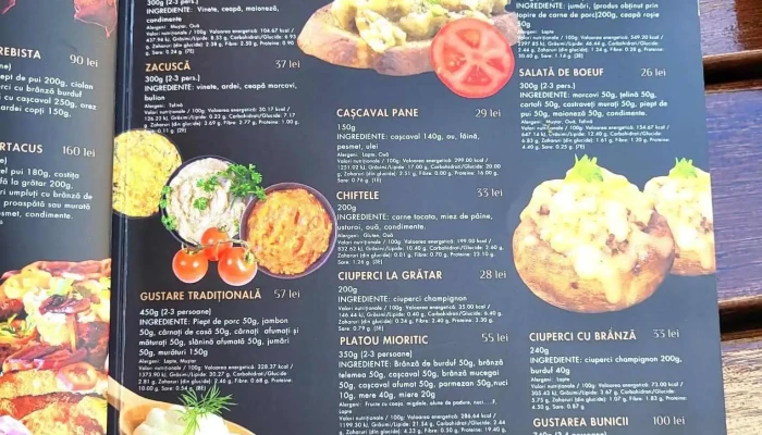 Casa Dacilor Fortuna Restaurant Autoservire Take Away Meniu - Cluj-napoca