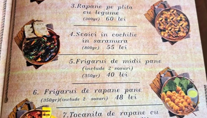 Cherhana La Plage -  Meniu - Corbu