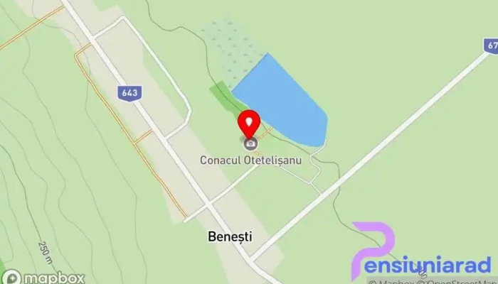 Conacul Otetelisanu Hartă - Beneşti