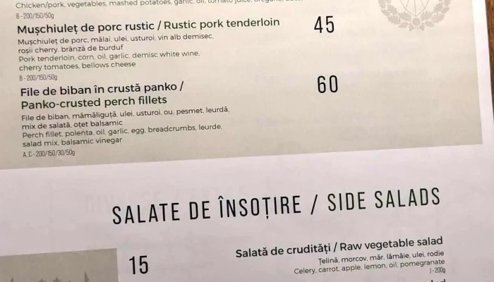Curtea Domneasca -  Meniu - Brodoc