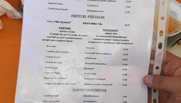Hotel Liador -  Meniu - Câmpia Turzii