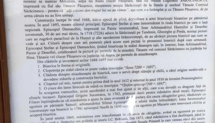 Manastirea Saracinesti Site Web - Păușești-măglași