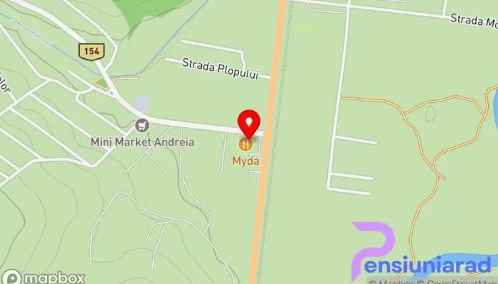 hartă a Myda Restaurant & Hotel Restaurant cu bar în Apahida