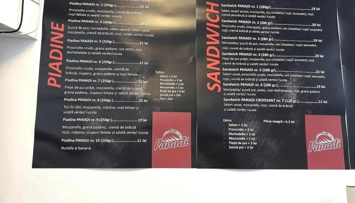 Panadi -  Meniu - Dej