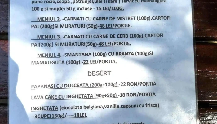Pastravaria Romani Meniu - Horezu