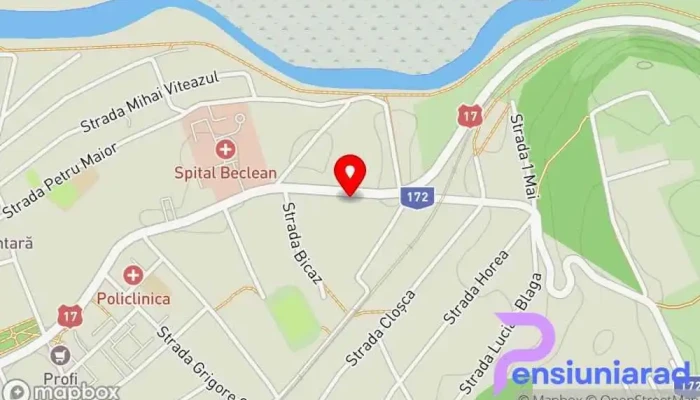hartă a Pensiunea Iris (Beclean) Restaurant în Beclean