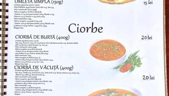 Restaurant Boita Meniu - Boiţa