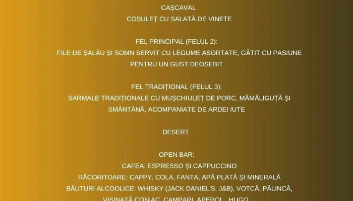 Restaurant Cetate Harman -  Meniu - Hărman