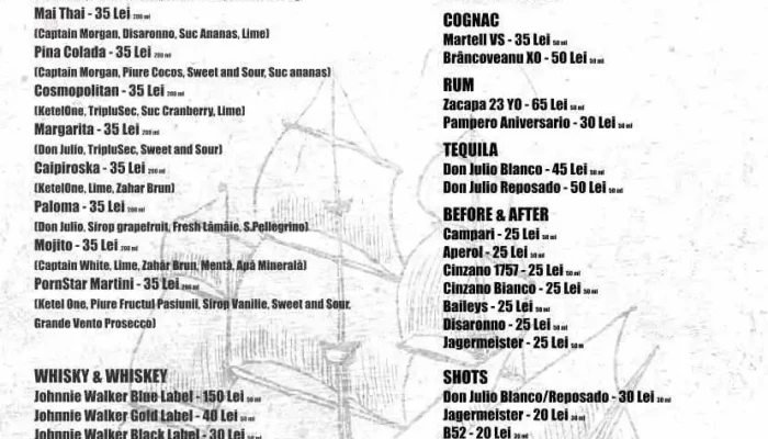 Restaurant Pescaresc Cherhana Sailors Meniu - Eforie Nord