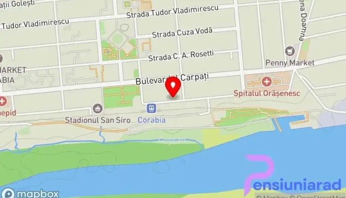 Stramela -  Hartă - Corabia