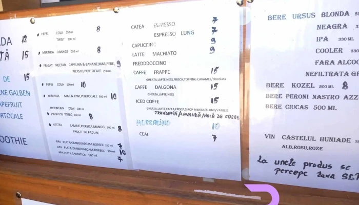 Taverna Morarului -  Meniu - Eftimie Murgu