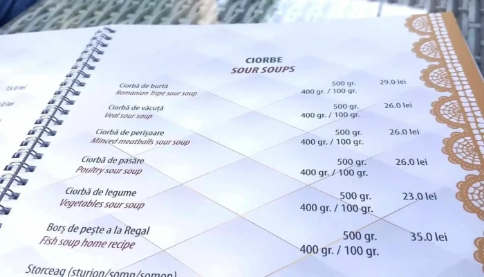 Terasa For You -  Meniu - Costinești