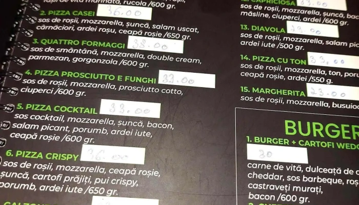 Terasa Rustic -  Meniu - Săveni