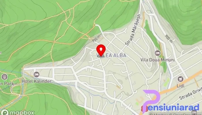 hartă a Valea Albă Bed & Breakfast în Bușteni